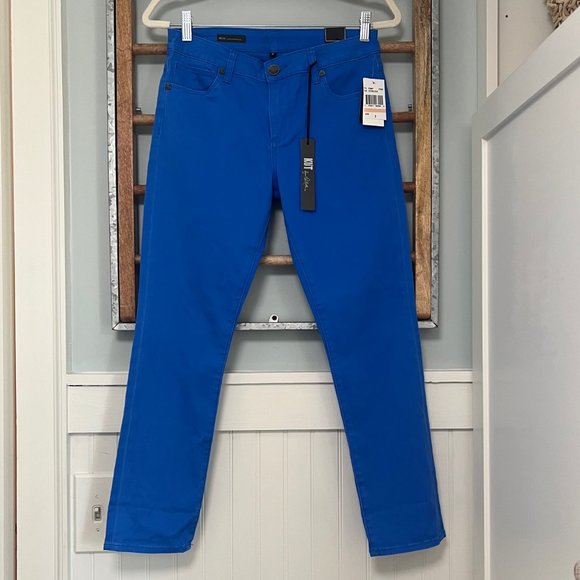 Women's Kut from The Kloth size 2 blue pants NWT Reese ankle straight leg - Picture 1 of 10